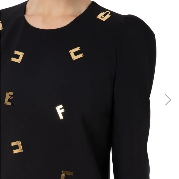 Elisabeth’s Franchi beautif Italian designer MINI-DRESS New size 38 - Picture 2 of 6